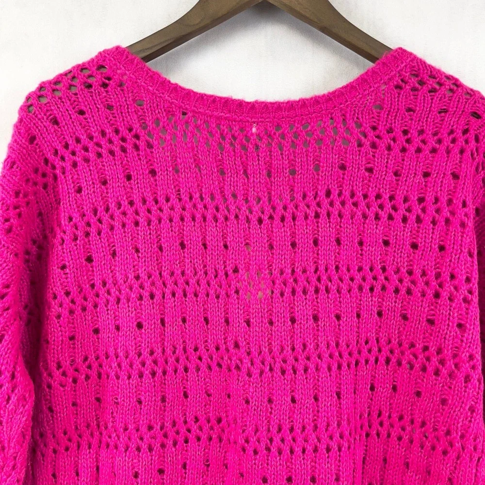 Aeropostale Sweater Womens Large‎ Open Knit Y2k Dopamine Mall Goth Indie Fairy